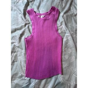 Y2K bright pink tank top medium